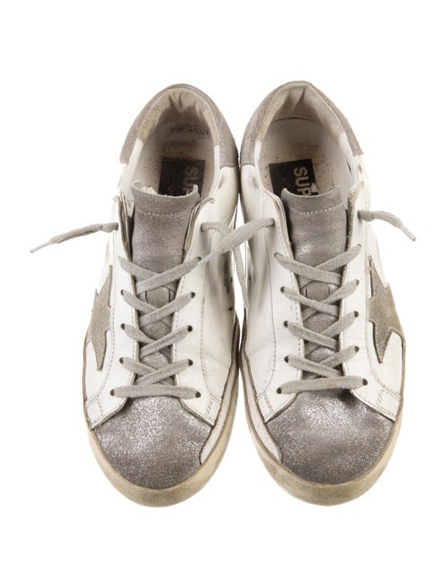 Golden Goose Leather Colorblock Pattern Sneakers