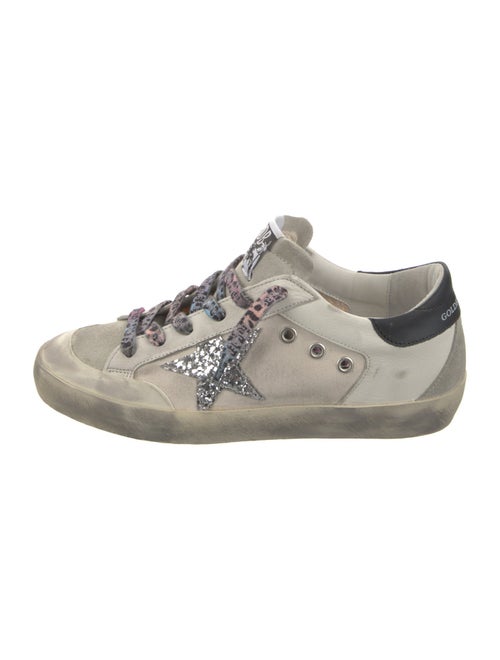 Golden Goose Leather Printed Sneakers