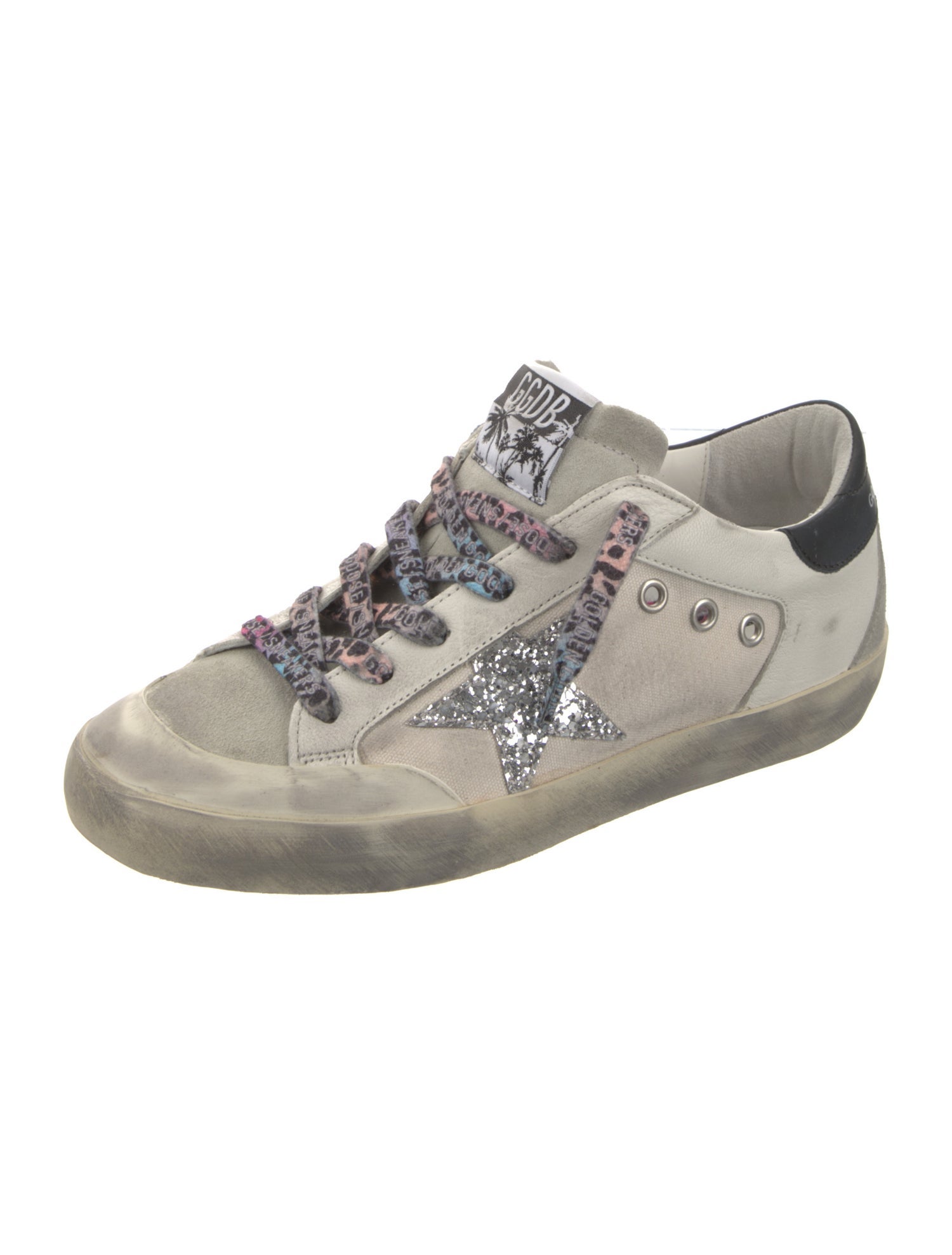 Golden Goose Leather Printed Sneakers