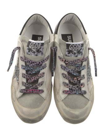 Golden Goose Leather Printed Sneakers