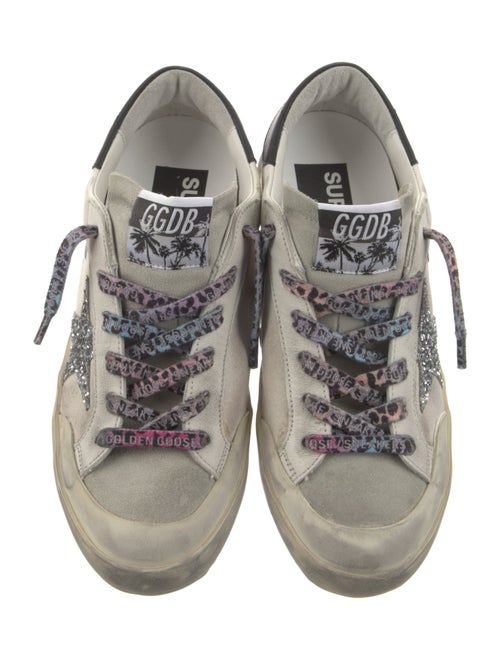 Golden Goose Leather Printed Sneakers