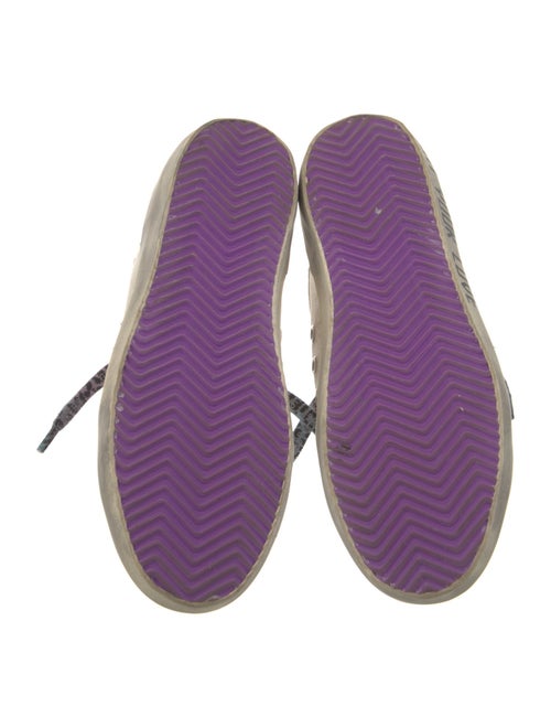 Golden Goose Leather Printed Sneakers