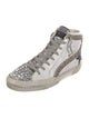 Golden Goose Leather Glitter Accents Sneakers