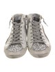Golden Goose Leather Glitter Accents Sneakers