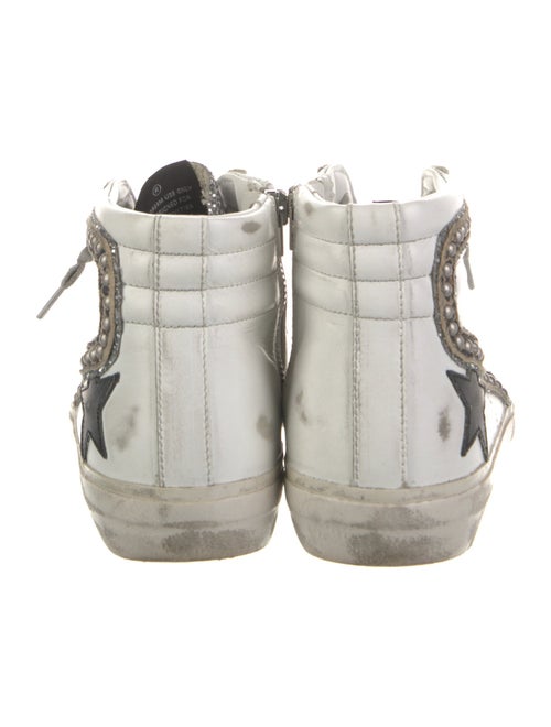 Golden Goose Leather Glitter Accents Sneakers