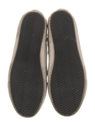 Golden Goose Leather Glitter Accents Sneakers