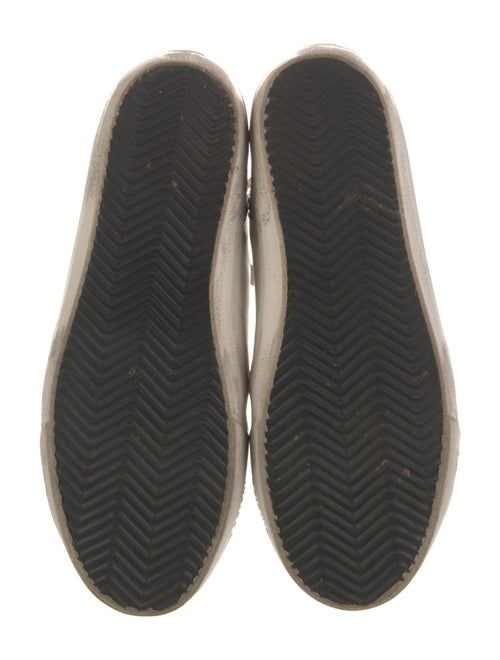 Golden Goose Leather Glitter Accents Sneakers