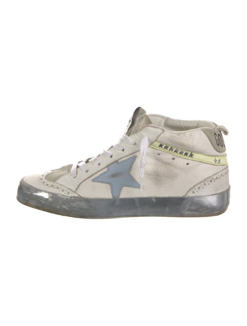 Golden Goose Leather Colorblock Pattern Sneakers
