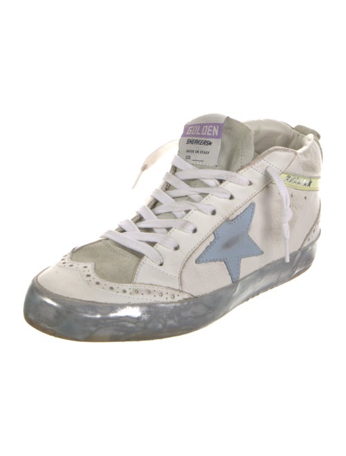 Golden Goose Leather Colorblock Pattern Sneakers