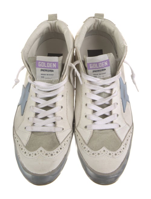 Golden Goose Leather Colorblock Pattern Sneakers