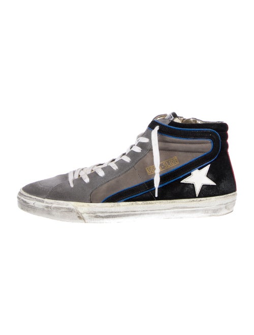 Golden Goose Suede Colorblock Pattern Sneakers