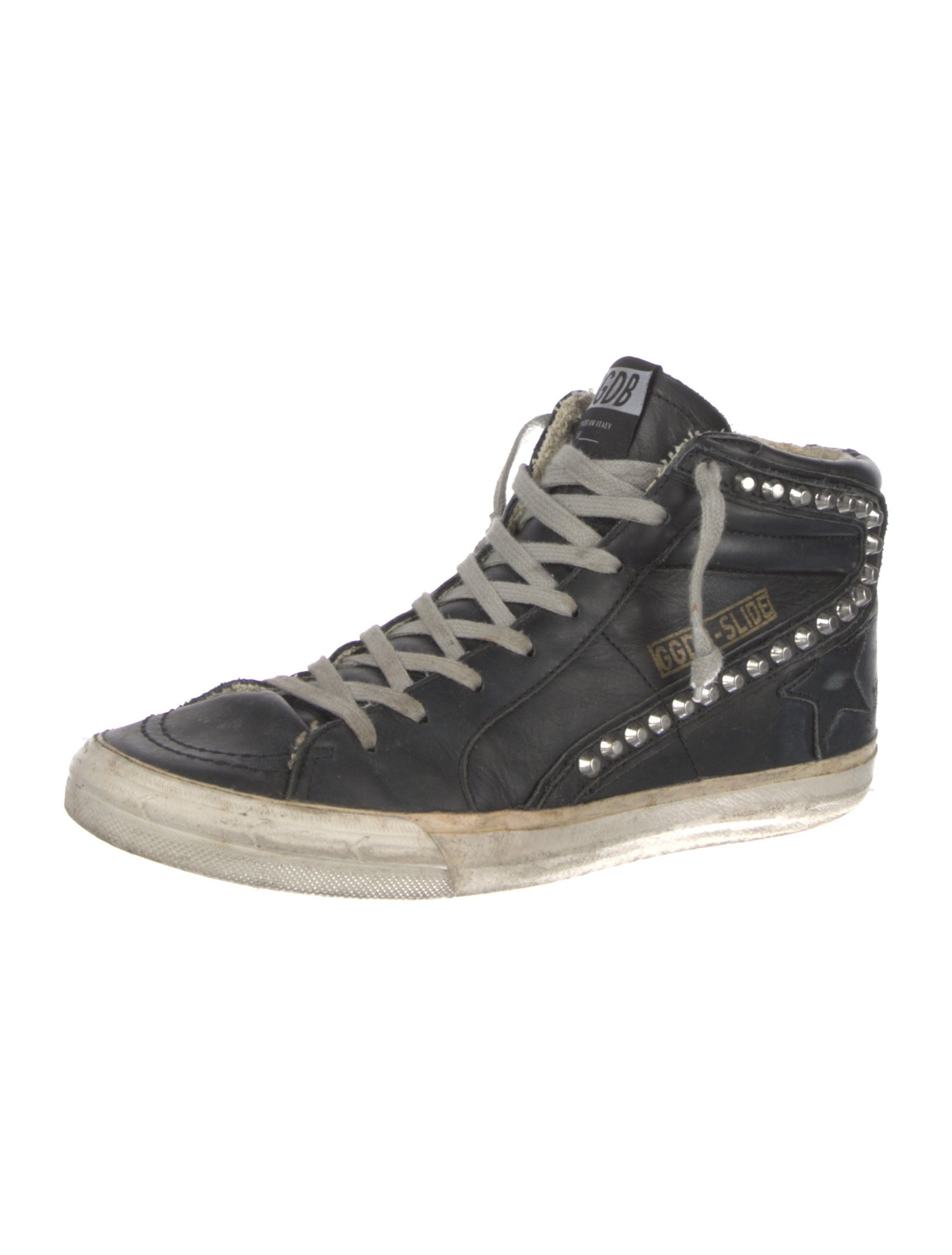 Golden Goose Leather Distressed Accents Sneakers
