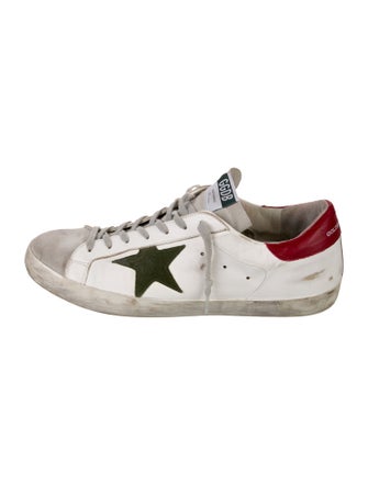 Golden Goose Leather Printed Sneakers