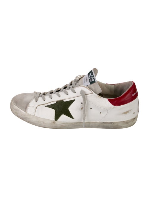 Golden Goose Leather Printed Sneakers