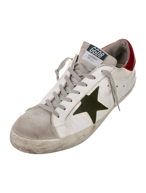 Golden Goose Leather Printed Sneakers
