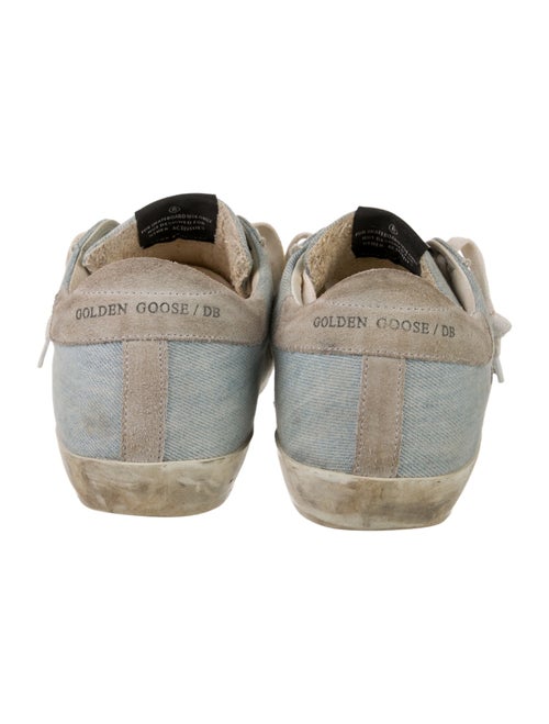 Golden Goose Denim Glitter Accents Sneakers