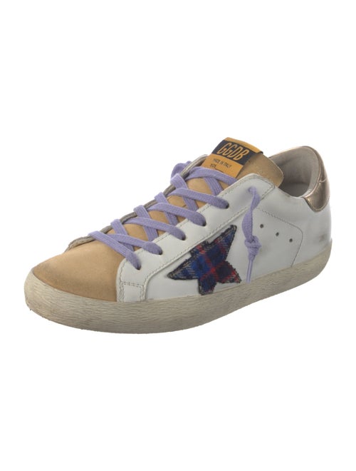 Golden Goose Leather Colorblock Pattern Sneakers