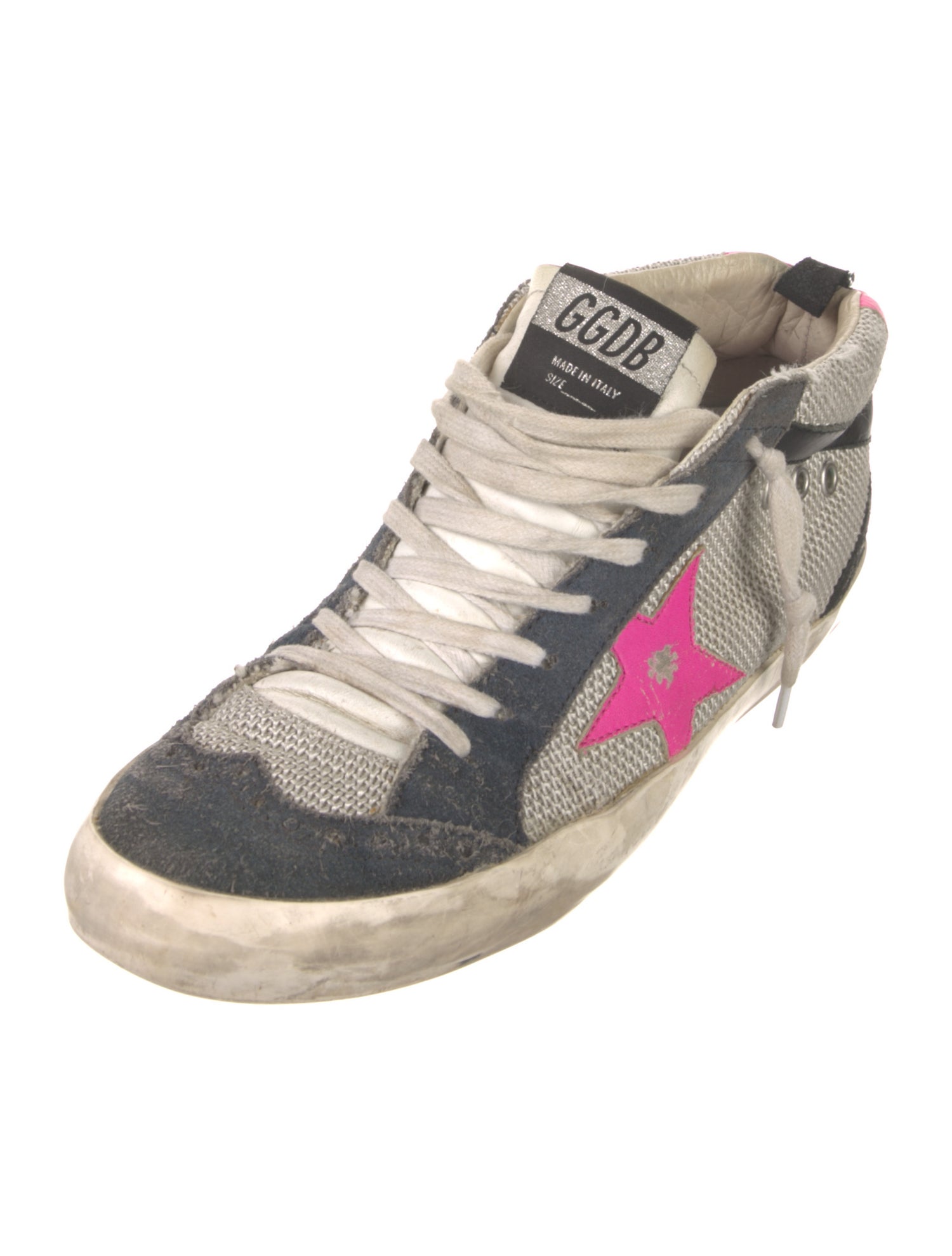 Golden Goose Suede Colorblock Pattern Sneakers