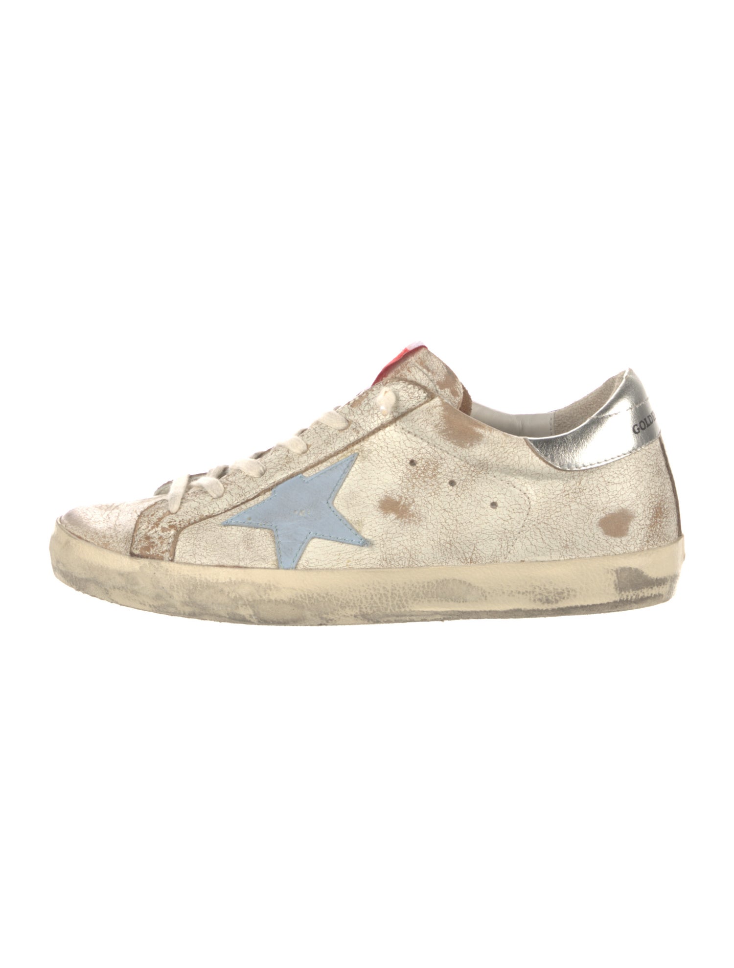 Golden Goose Leather Printed Sneakers