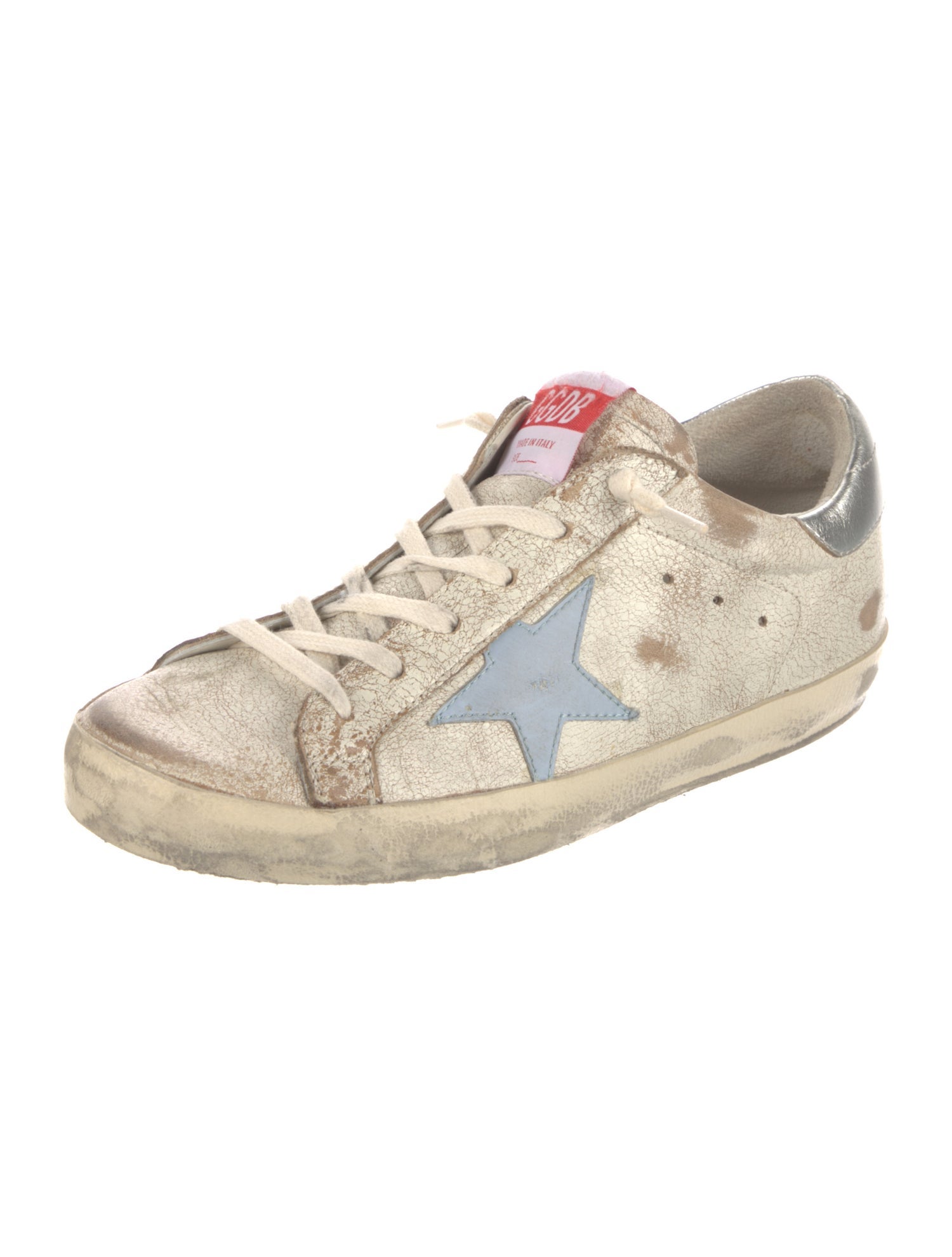 Golden Goose Leather Printed Sneakers