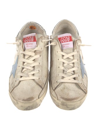 Golden Goose Leather Printed Sneakers
