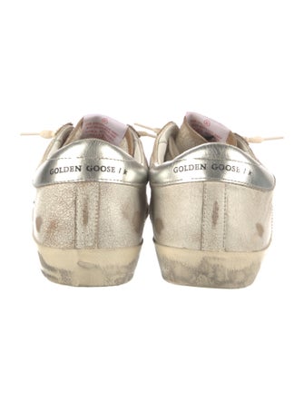 Golden Goose Leather Printed Sneakers