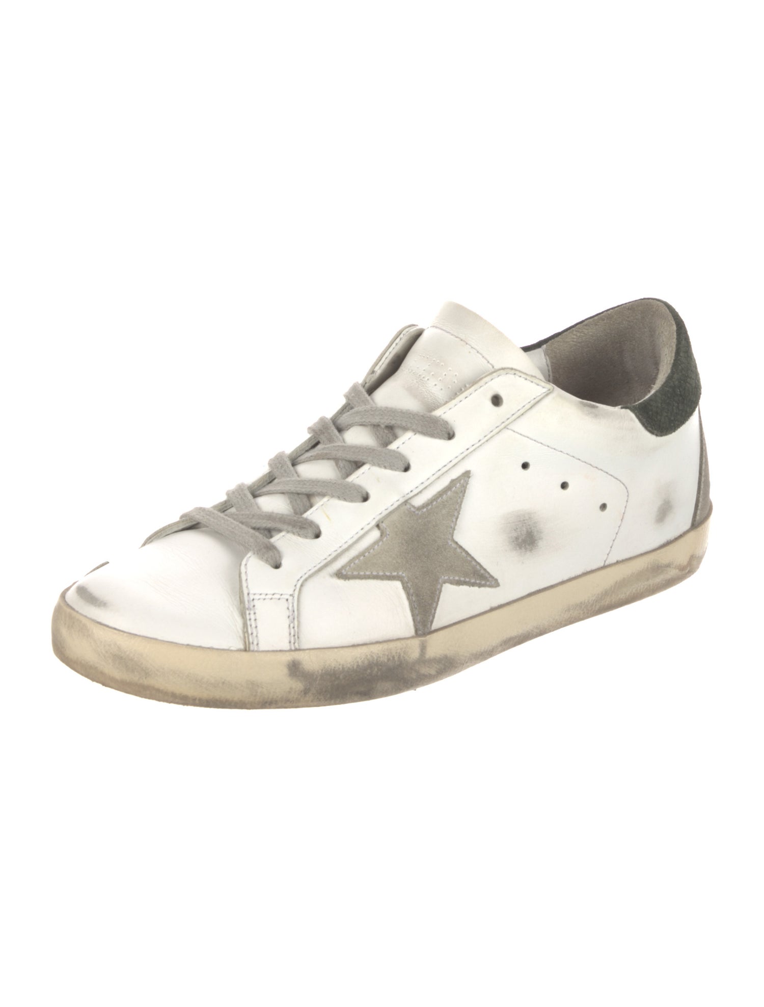 Golden Goose Leather Distressed Accents Sneakers