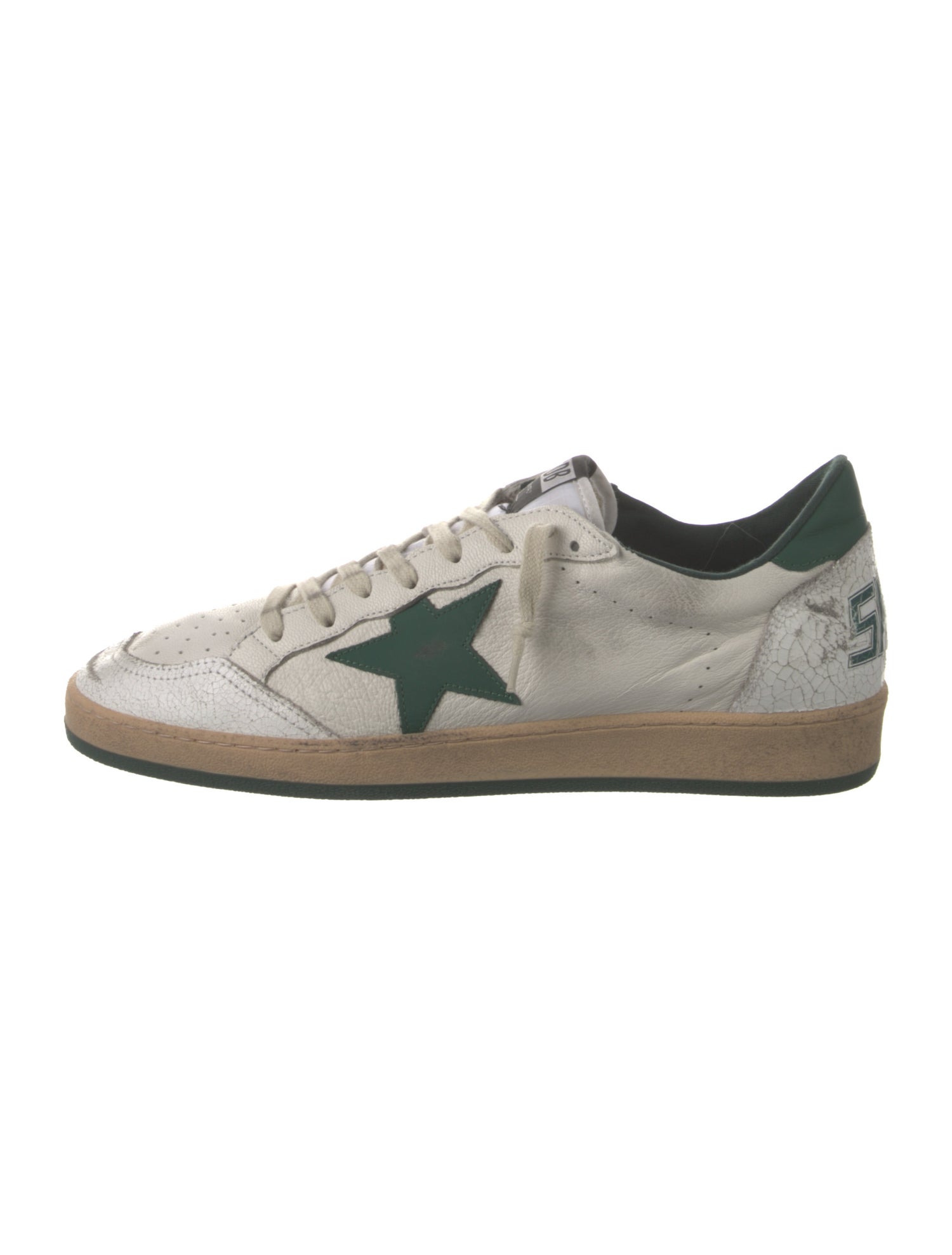 Golden Goose Leather Printed Sneakers