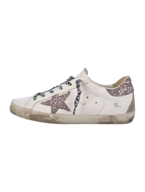 Golden Goose Leather Printed Sneakers