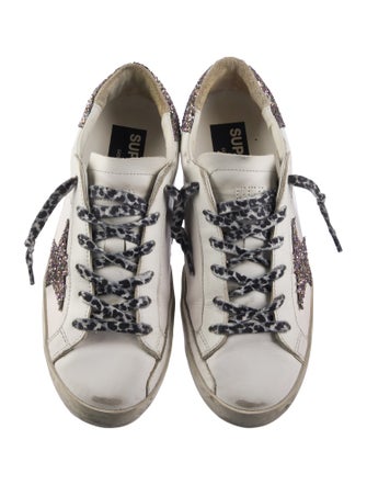 Golden Goose Leather Printed Sneakers
