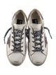 Golden Goose Leather Printed Sneakers