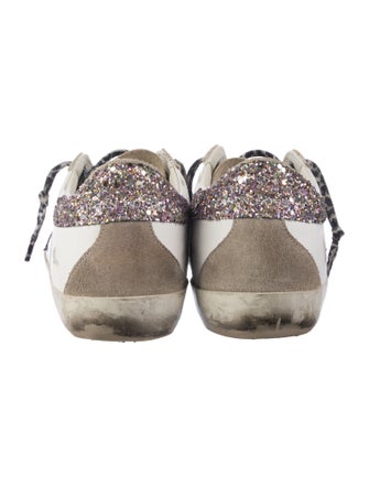 Golden Goose Leather Printed Sneakers