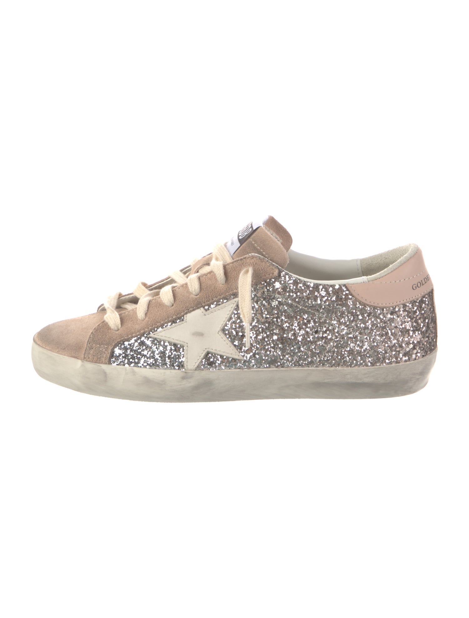 Golden Goose Glitter Colorblock Pattern Sneakers