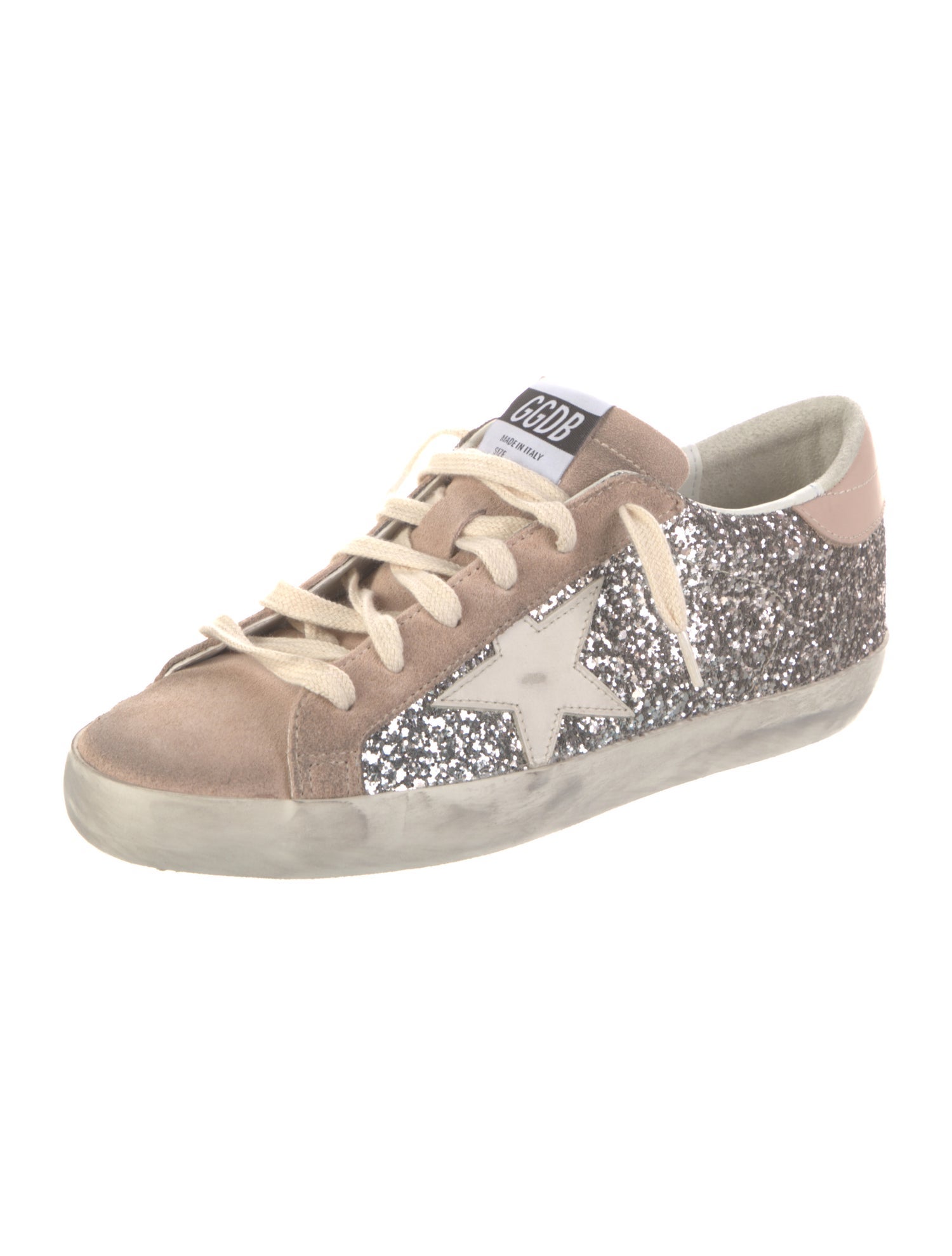 Golden Goose Glitter Colorblock Pattern Sneakers
