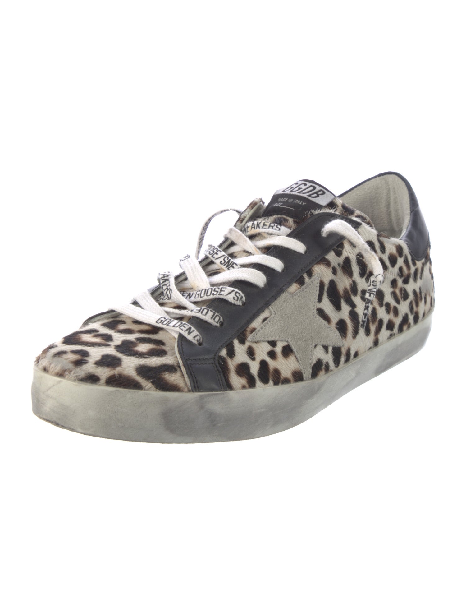Golden Goose Ponyhair Animal Print Sneakers