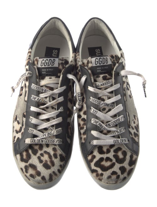 Golden Goose Ponyhair Animal Print Sneakers