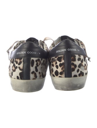 Golden Goose Ponyhair Animal Print Sneakers
