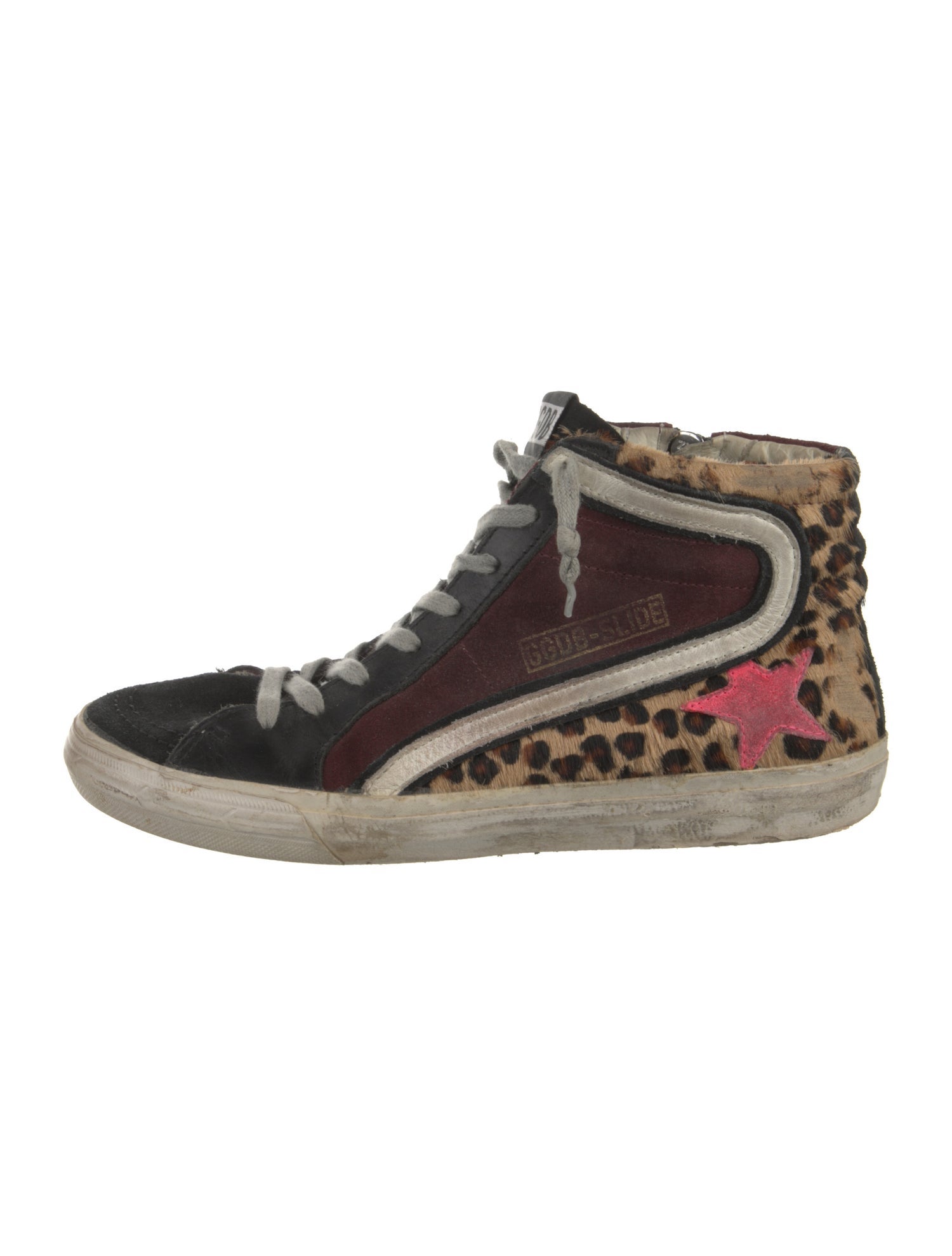 Golden Goose Ponyhair Animal Print Sneakers