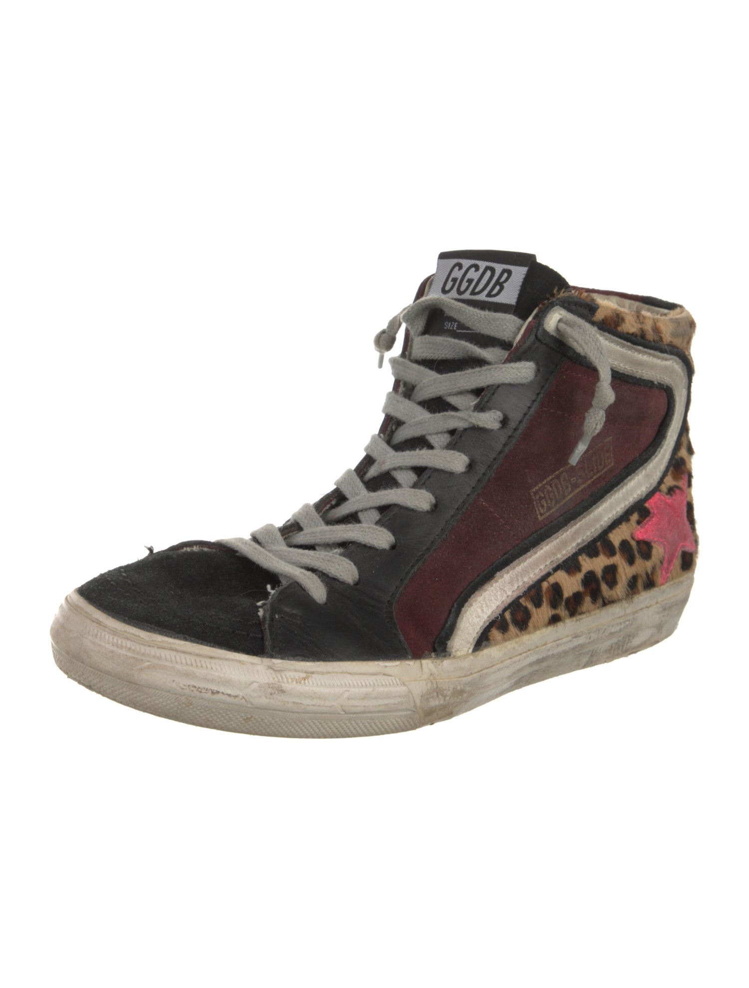 Golden Goose Ponyhair Animal Print Sneakers