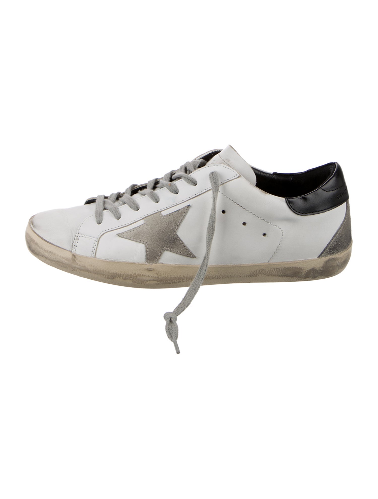 Golden Goose Leather Graphic Print Sneakers