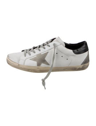 Golden Goose Leather Graphic Print Sneakers