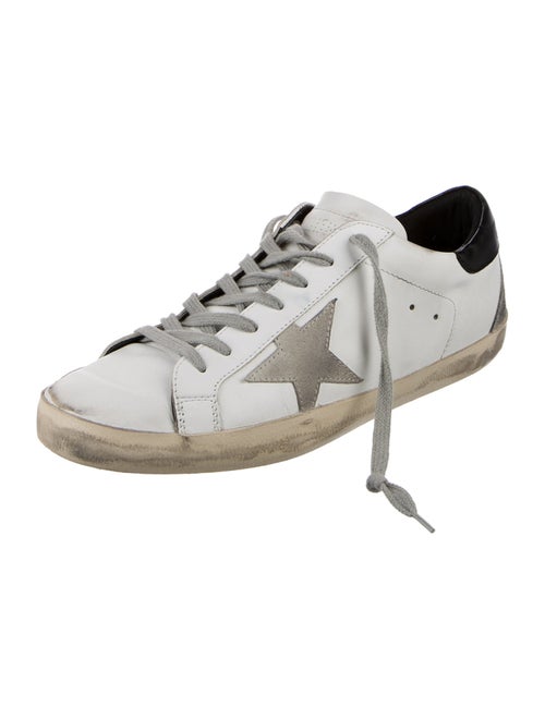 Golden Goose Leather Graphic Print Sneakers