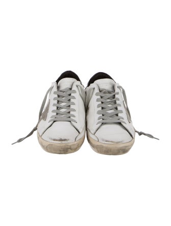 Golden Goose Leather Graphic Print Sneakers
