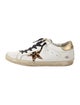 Golden Goose Leather Animal Print Sneakers