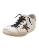 Golden Goose Leather Animal Print Sneakers