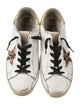 Golden Goose Leather Animal Print Sneakers