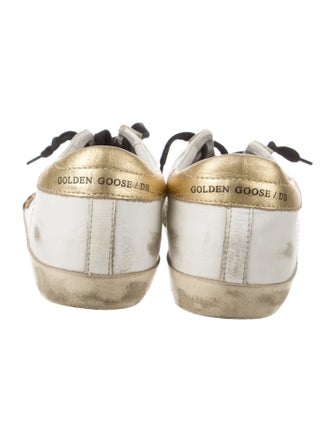 Golden Goose Leather Animal Print Sneakers