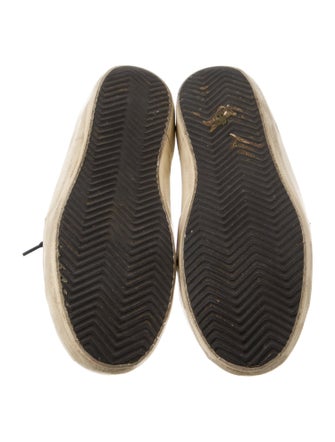 Golden Goose Leather Animal Print Sneakers