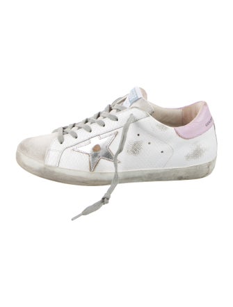 Golden Goose Leather Distressed Accents Sneakers