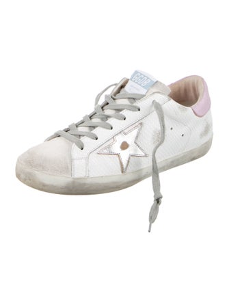 Golden Goose Leather Distressed Accents Sneakers